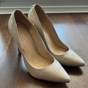 Aldo heels in patent nude